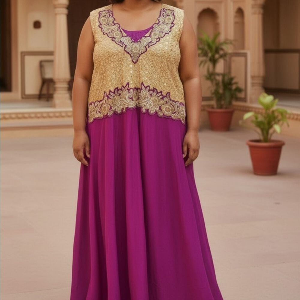 Traditional Indian Suit Dress Plus Size One Piece